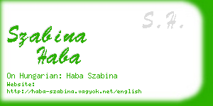 szabina haba business card